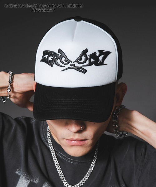 “bad boy バッドボーイ　90s ロゴ　キャップ　帽子 BAD BOY（バッドボーイ） メッシュキャップ キャップ 帽子 メンズ