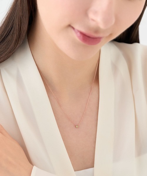 4℃（ヨンドシー） ネックレス 「8月誕生石」シルバー ペリドット 一粒