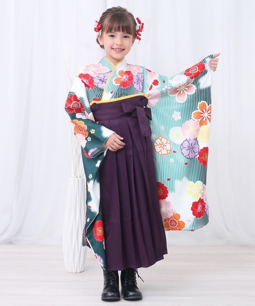 KYOETSU（京越） 着物 キッズ簡単着付け袴セット キッズ 子供 女の子