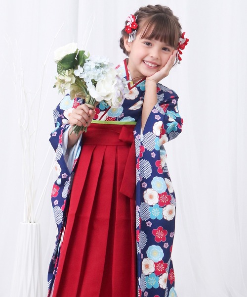KYOETSU（京越） 着物 キッズ簡単着付け袴セット キッズ 子供 女の子