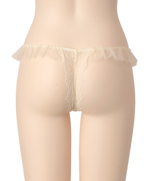 RAVIJOUR ショーツ スカラップフラワーフリル 単品Tバック
