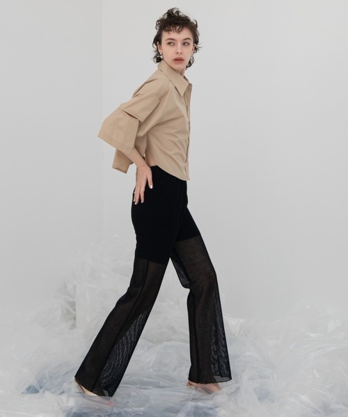 パンツ シアーメッシュフレアパンツ : ZOZOTOWN Yahoo!店 - 通販
