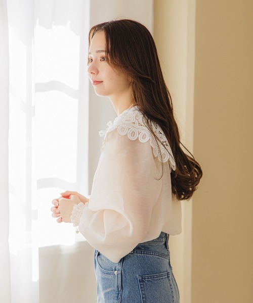 flower エターナルレーストップ eternal lace collar ～ｴﾀｰﾅﾙﾚｰｽｶﾗｰ | flower／フラワー公式通販