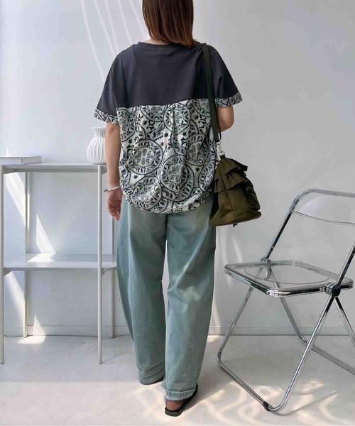 TOWAVASE　シルク　半袖Tシャツ カットソー　ブラウス　プルオーバー ウォッシャブルシルクTブラウス（FGBGA23320）women（ウィメンズ）