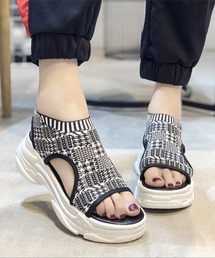 【 】Blanta☆ オープントゥのミニマルな サンダル☆ STYLEBLOCK サンダル 厚底オープントゥサンダル レディース