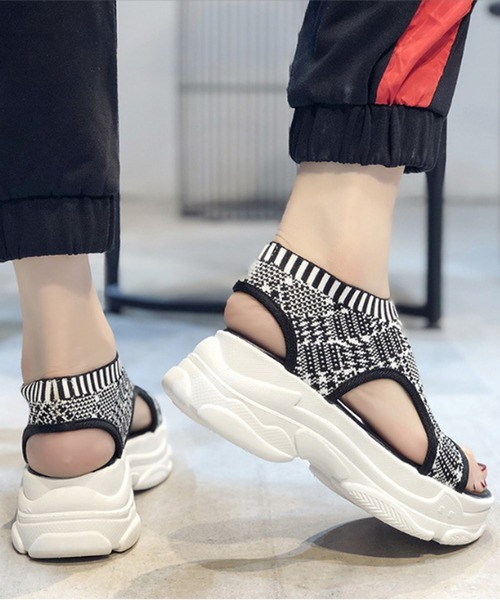 STYLEBLOCK サンダル 厚底オープントゥサンダル レディース