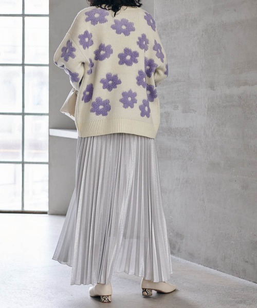 RANAN（ラナン） ニット セーター フラワージャカードニット