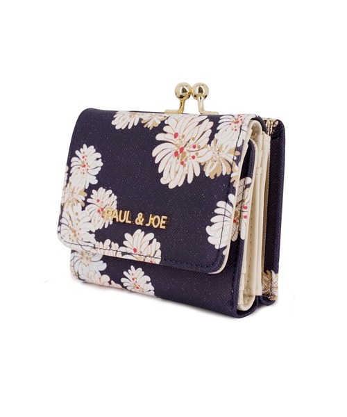 PAUL & JOE 二つ折り財布 ベージュ PAUL & JOE - PAUL ＆ JOE ラウンドファスナー二つ折り財布 ネコ