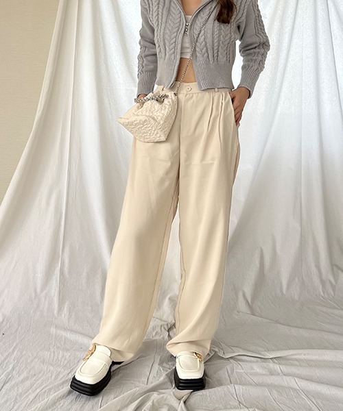 Sally Lunn スラックス パンツ ストレートスラックス レディース