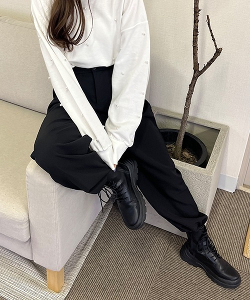 Sally Lunn スラックス パンツ ストレートスラックス レディース