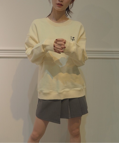 トレーナー スウェット LA POMME petit Logo Icon Sweater レディース LA POMME petit トレーナー スウェット Logo Icon Sweater