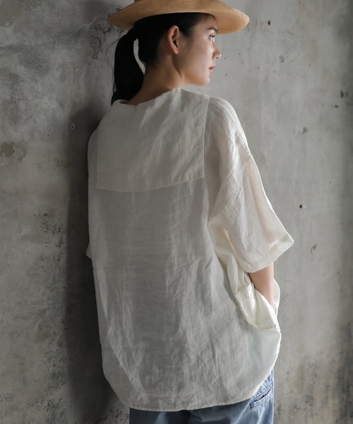 Brocante ブラウス シャツ 「Brocante / ブロカント」 リネン