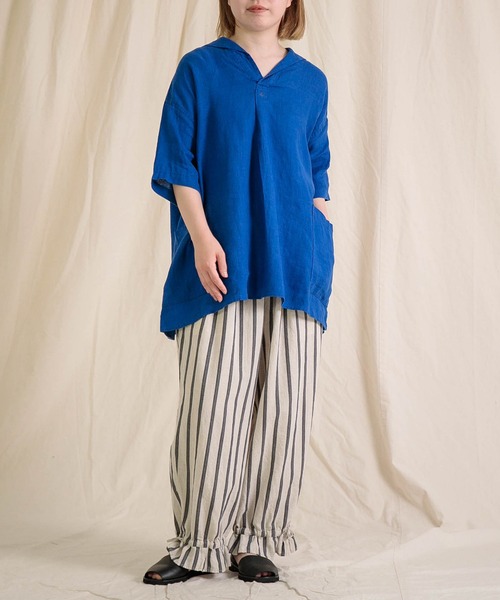 Brocante リネンシャツ ブラウス シャツ 夏 「Brocante / ブロカント 