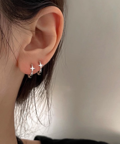 ALMO ピアス クロスリングミニフープピアス/ペア(RO) レディース