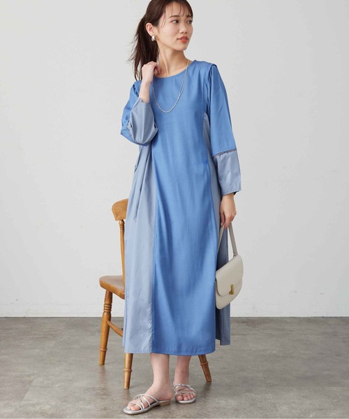 Chez toi（シェトワ） ワンピース テンセルデニムフレアワンピース