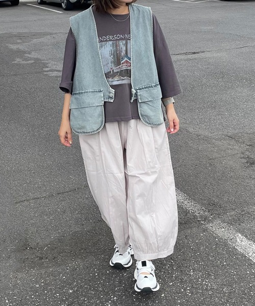 CRB ベスト ジレ デニムショートベスト レディース : ZOZOTOWN