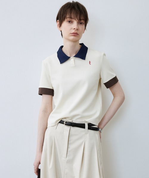 ポロシャツスタイルTシャツセット 110cm~ 4T tageechita tシャツ 「tageechita」ショート丈カラーブロックT