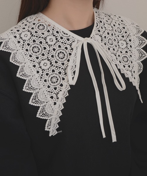 VIBGYOR Women つけ襟 付け襟 「resonance」レースデザイン ガーリー