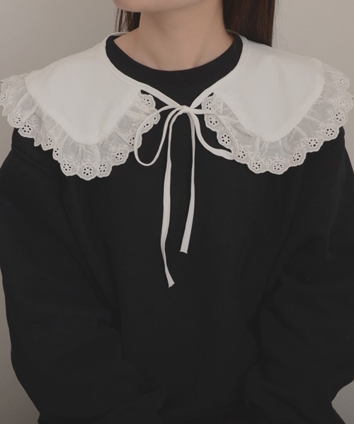 VIBGYOR Women つけ襟 付け襟 「resonance」レースデザイン ガーリー