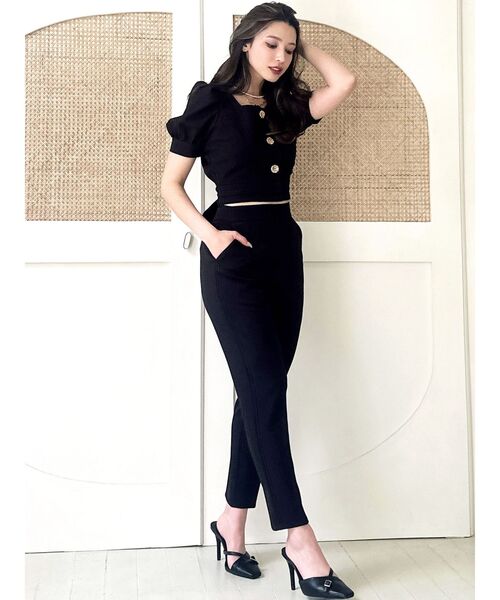 RESEXXY（リゼクシー） パンツ センタープレステーパードパンツ