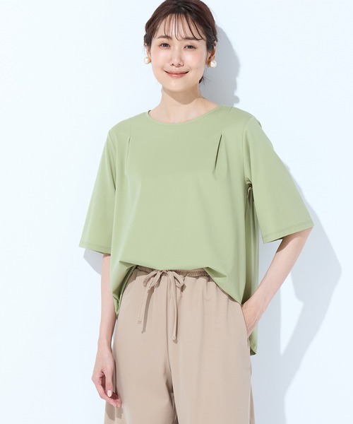 Petit Honfleur（プチオンフルール） tシャツ 半袖 「接触冷感」フレア