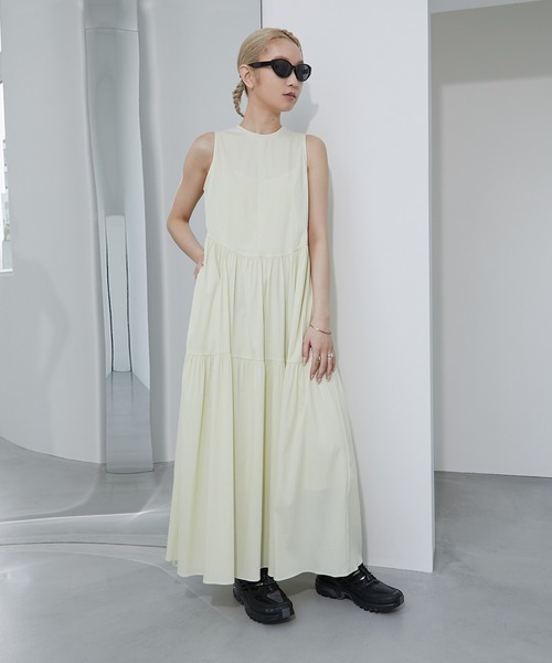 LE CIEL BLEU ワンピース ティアードロングドレス / Tiered Long