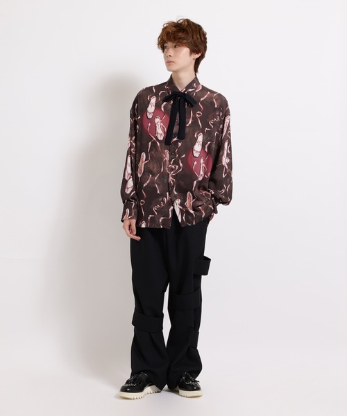 milkboy melting shirts リボン シャツ ブラウス メルト LOGO RIBBON SHIRTS - MILK MILKBOY OFFICIAL ONLINE SHOP | milk inc.