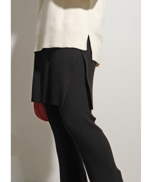 palm RICHE パンツ レイヤードリブニットパンツ レディース palm RICHE パンツ レイヤードリブニットパンツ レディース
