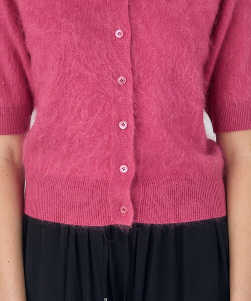 DES PRES（デプレ） カーディガン ピュアカシミヤファー ハーフ