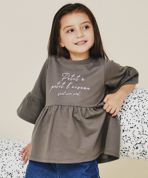 THE SHOP TK tシャツ 「110-150」ミニ裏毛ロゴチュニック キッズ 子供