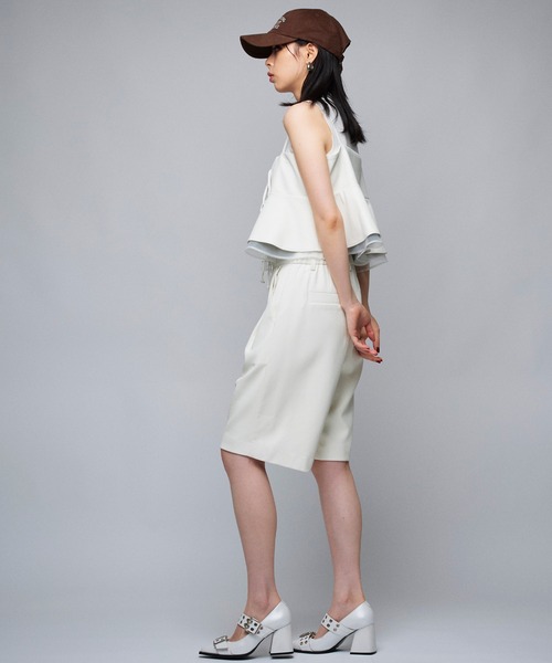 Narcissus パンツ 「Narcissus」レザーハーフパンツ レディース