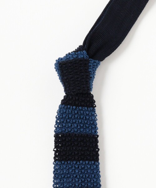 BEAMS+（ビームスプラス） ネクタイ Cotton Knit Tie Stripe