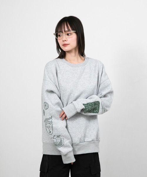 トレーナー スウェット ”FRUIT” norahi 裏起毛クルースウェット レディース メンズ