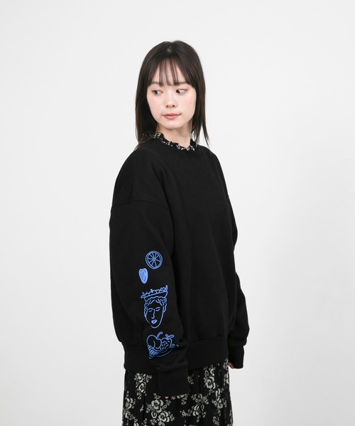 トレーナー スウェット ”FRUIT” norahi 裏起毛クルースウェット レディース メンズ