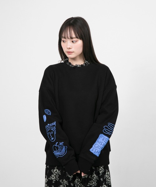 トレーナー スウェット ”FRUIT” norahi 裏起毛クルースウェット レディース メンズ