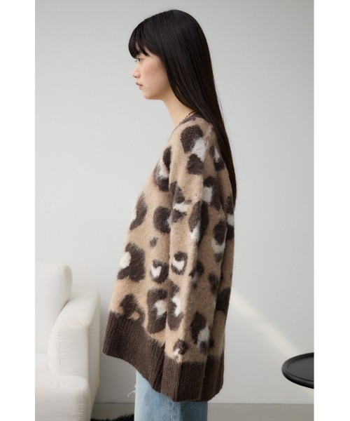 moussy レオパードカーディガン AZUL BY MOUSSY（アズールバイマウジー） カーディガン レオパード