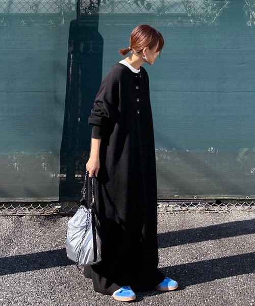 notch. ワンピース 「 notch. by KR 」ヘンリーネックニットワンピース