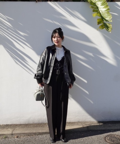 スラックス パンツ belt set 2tuck pants（ベルトセット2タックパンツ