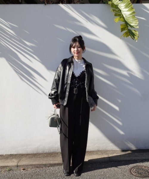 スラックス パンツ belt set 2tuck pants（ベルトセット2タックパンツ