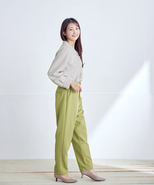 Tiaclasse ブラウス シャツ 「大きいサイズ」2wayボウタイ風ブラウス