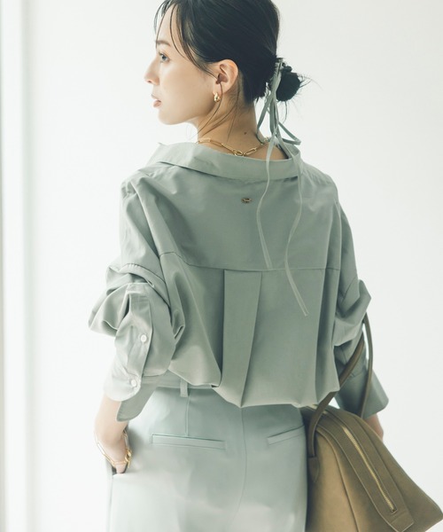 anuans（アニュアンス） パンツ ダブルサテンストレートパンツ