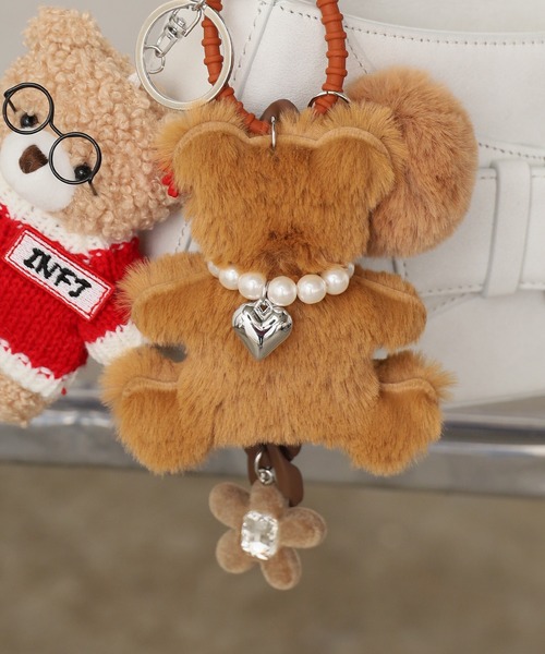 ROOP TOKYO キーホルダー ふわふわ クマデザイン キーホルダー