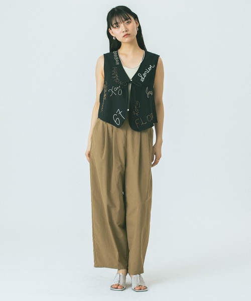 ベスト/ジレ cotton embroidery vest ROSE BUD（ローズバッド） ベスト ジレ BEADS EMBROIDERY VEST