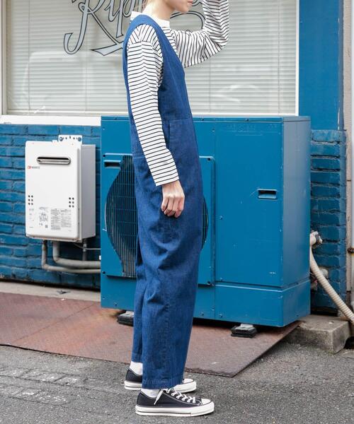 FORK&SPOON サロペット オーバーオール FORK＆SPOON 綿麻デニム
