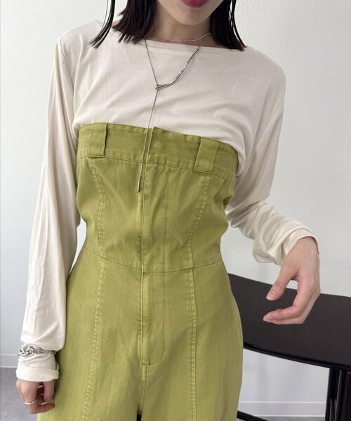 mystic パンツ Dickies 製品染めベアオールインワン レディース