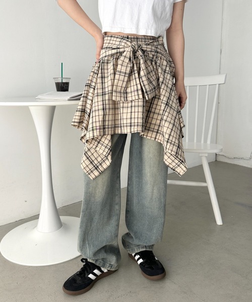 希少 kmrii 初期 巻きスカート hyde着用 チェック hyde着用 kmriiラップスカート 初版 - メルカリ