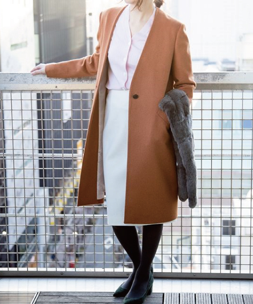 NOLLEY'S（ノーリーズ） ノーカラーコート 38 ブラック レディース