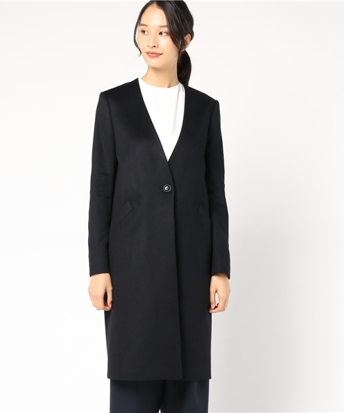 NOLLEY'S（ノーリーズ） ノーカラーコート 38 ブラック レディース