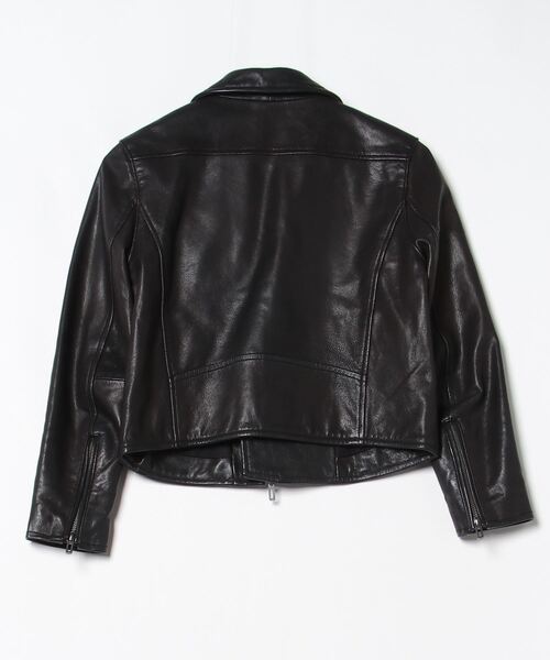 「DOMENICO+SAVIO」 レザーブルゾン 36 ブラック レディース_画像2
