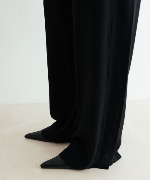 【STUDIO DOE】ジェンダーフリー エアリーワイドパンツ(Women) Studio Doe パンツ Soft Side-pleat Drawstring Pants